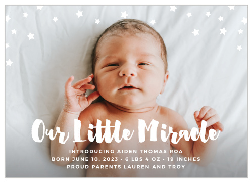 Our Little Miracle Birth Announcements