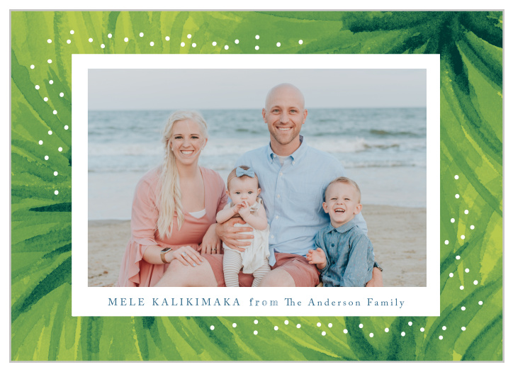 Bring some Hawaiian cheer to your friends and family with our Tropical Palm Christmas Cards!