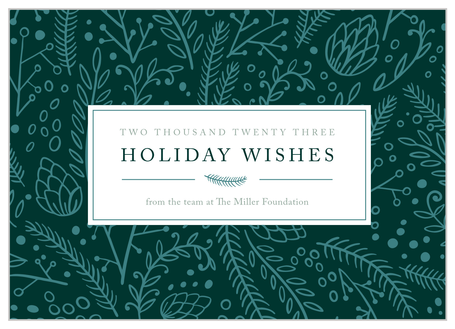 Holiday Greenery Corporate Holiday Cards