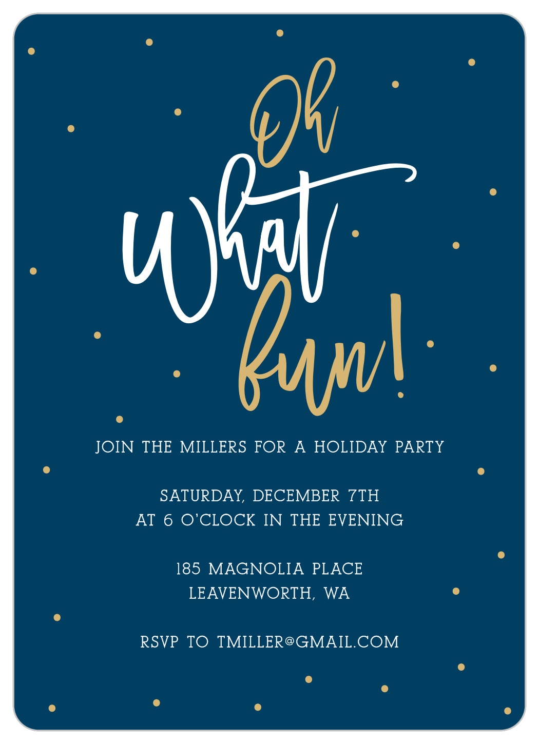 Oh What Fun Holiday Invitations