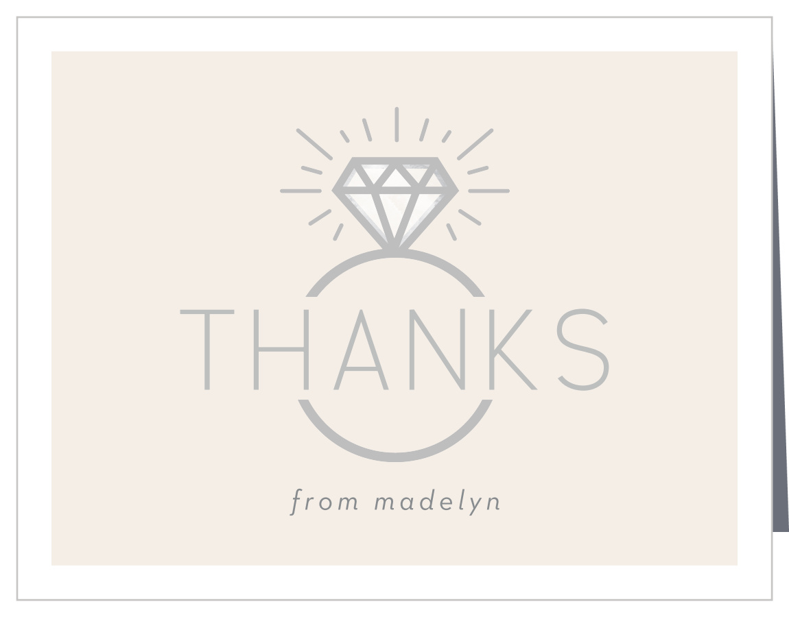 Diamond Ring Bridal Shower Thank You Cards