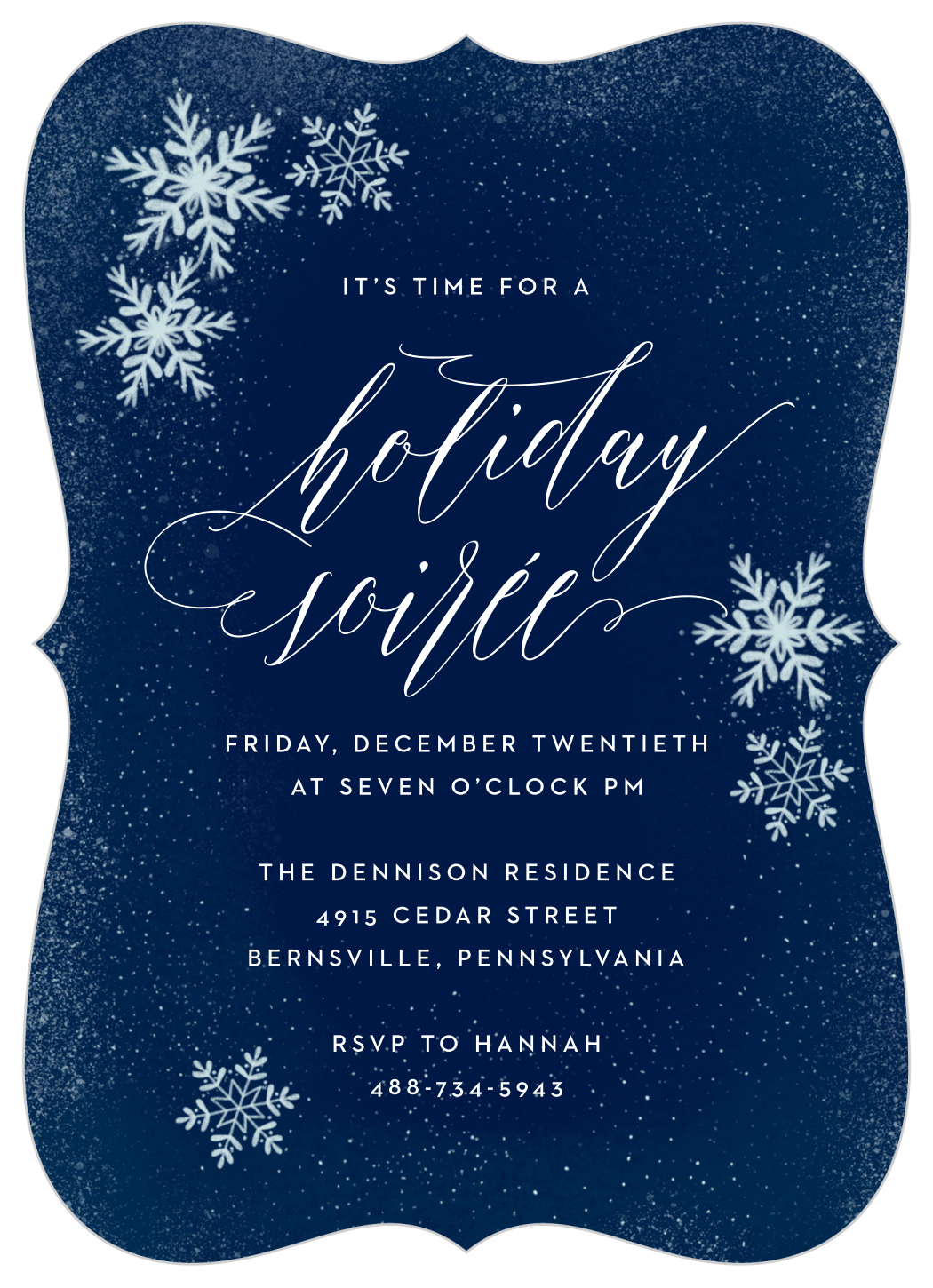 Winter Frost Holiday Invitations