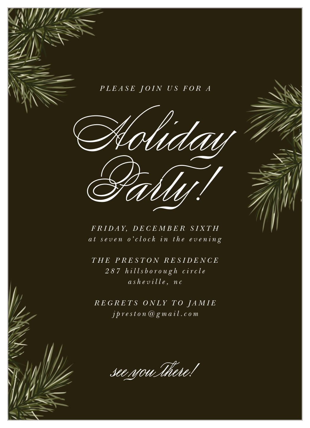 More Merry Holiday Invitations