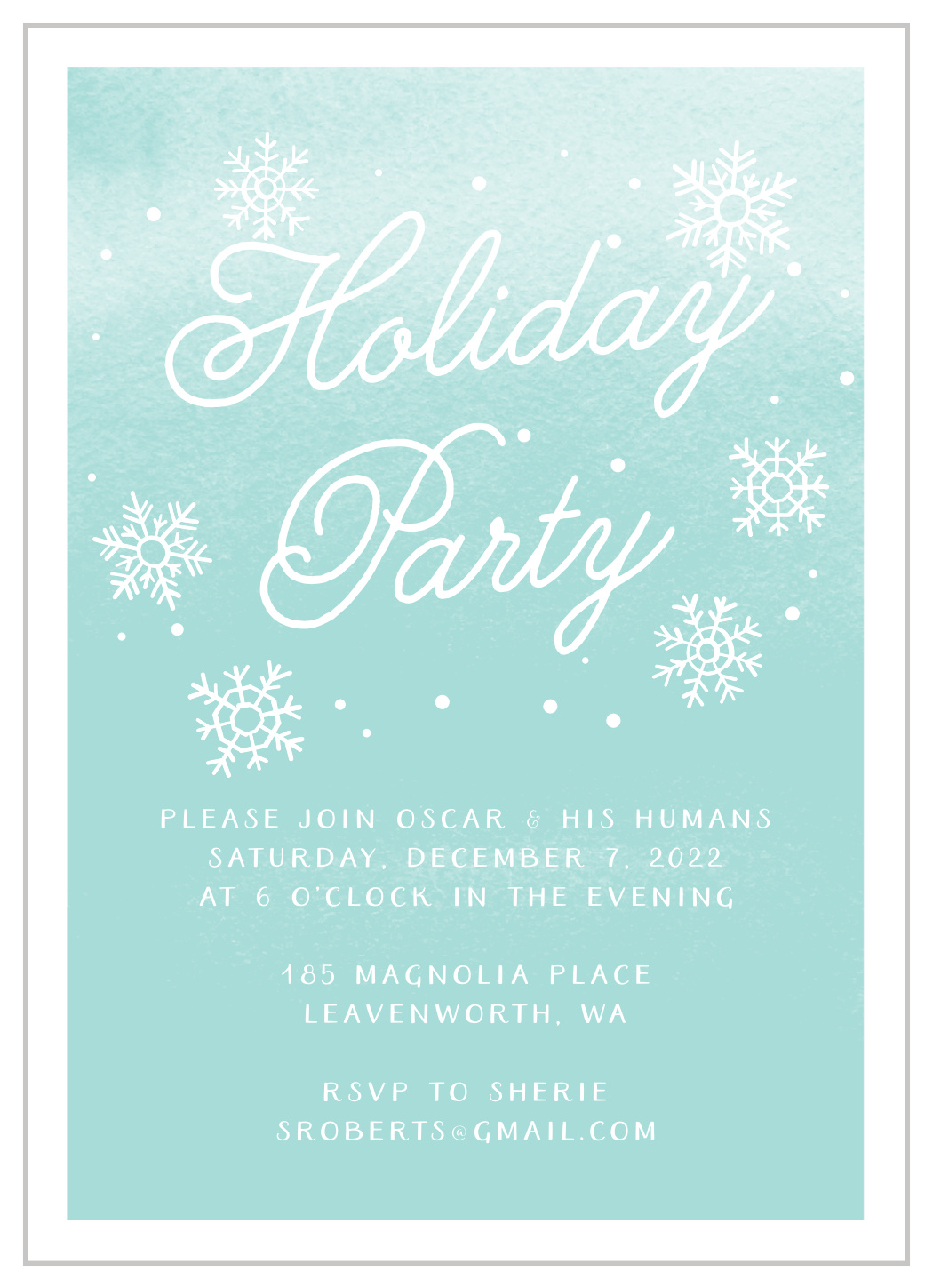 Howly Hound Holiday Invitations