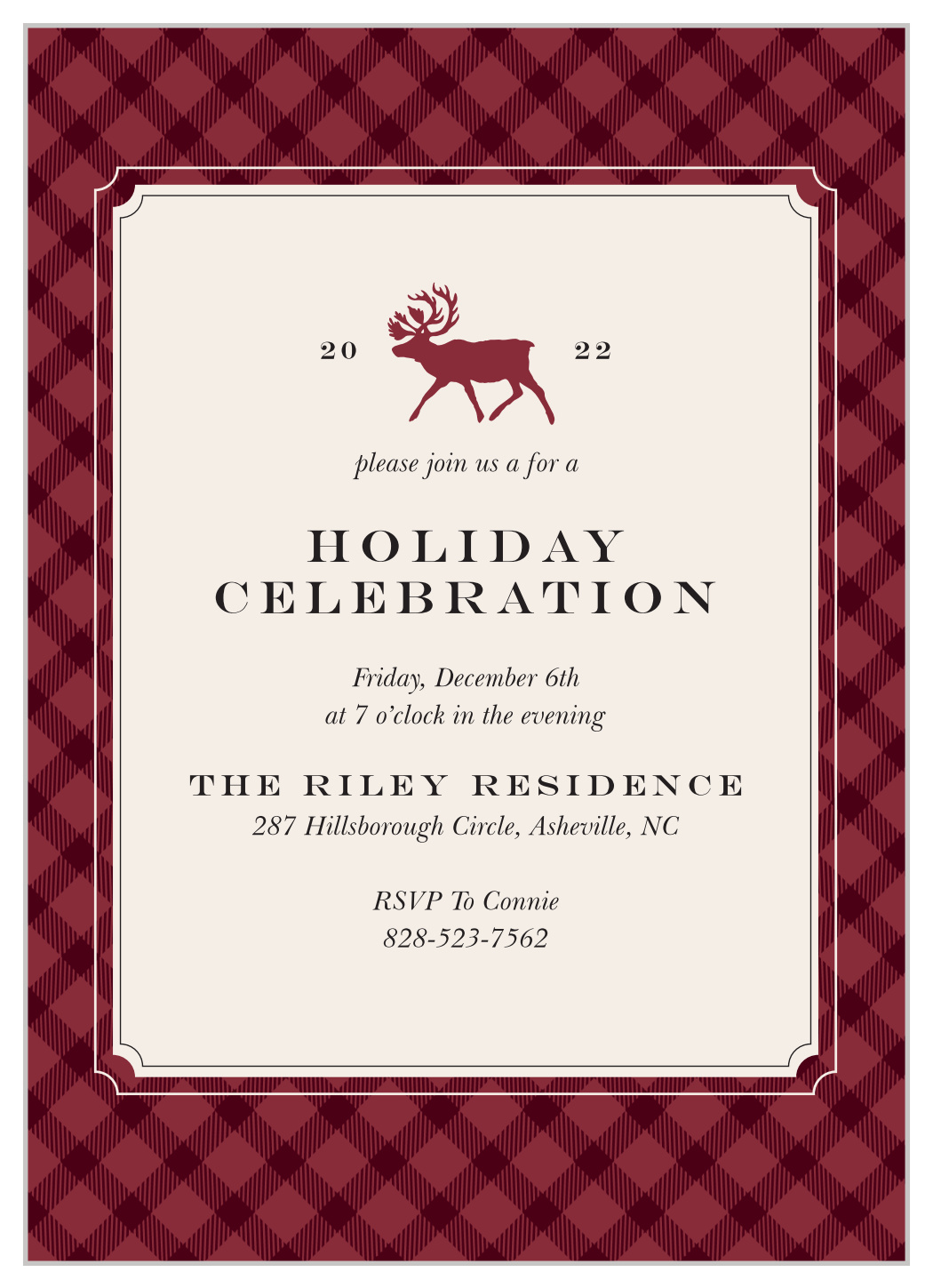 Country Moose Holiday Invitations