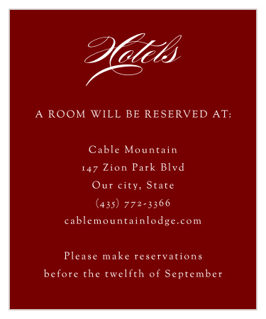 Help your guests find a place to stay with our Ornate Border Accommodation Cards!