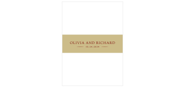Our Ornate Border Wedding Belly Bands are a classic finishing touch for your wedding invitation package.