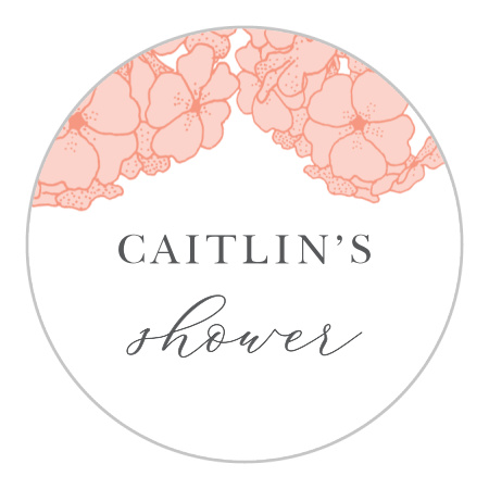 Hydrangea Blooms Bridal Shower Stickers