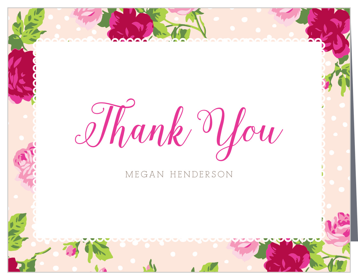 Tea Party Children's Birthday Thank You Cards