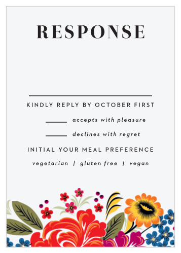 Spanish Florals Response Cards