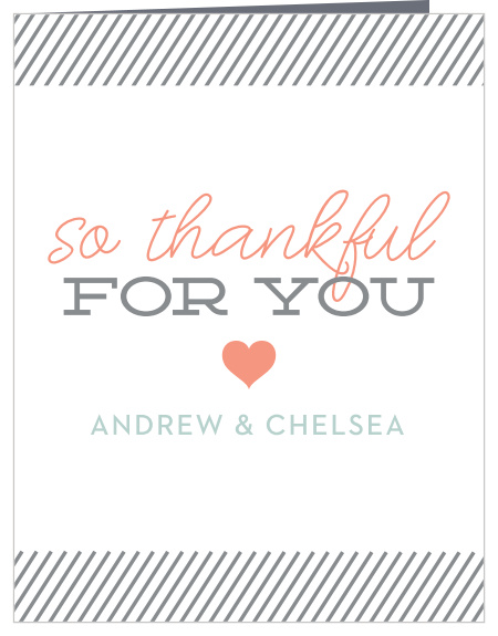 He asked and she said yes! Thank your party guests with our Happy Couple Bridal Shower Thank You Cards.