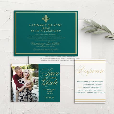 Irish Cross Wedding Invitations