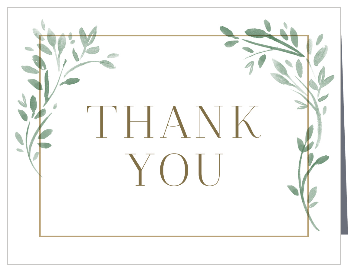 Fairytale Leaves Wedding Thank You Cards