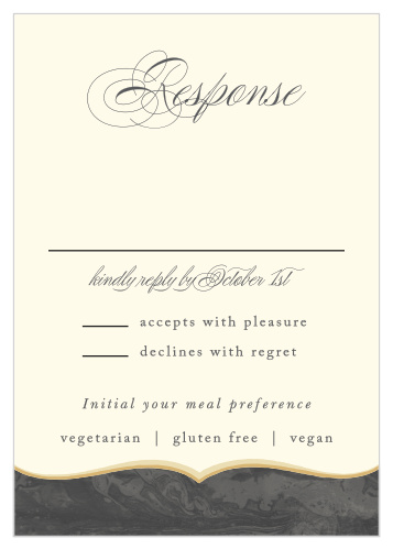 Response cards are important for planning the wedding, so make sure you're prepared with our Dark Fairytale Response Cards!