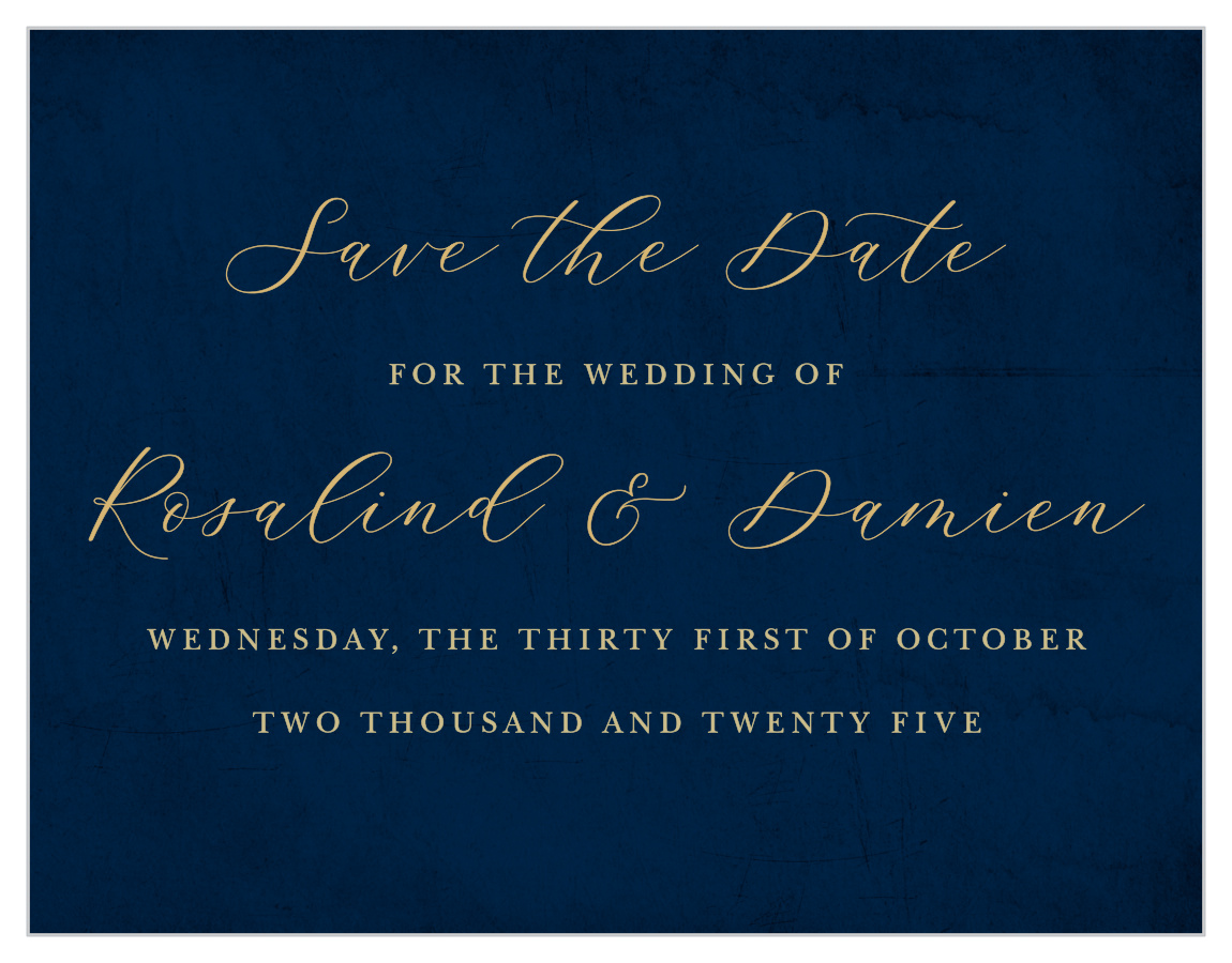 Moody Calligraphy Save the Date Cards