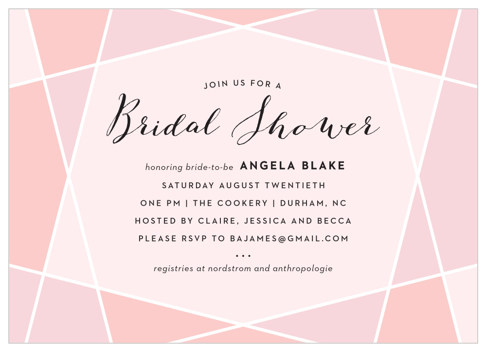 Geometric Color Bridal Shower Invitations