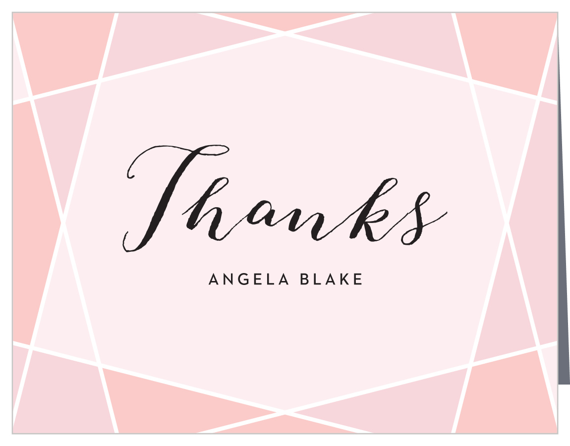 Geometric Color Bridal Shower Thank You Cards