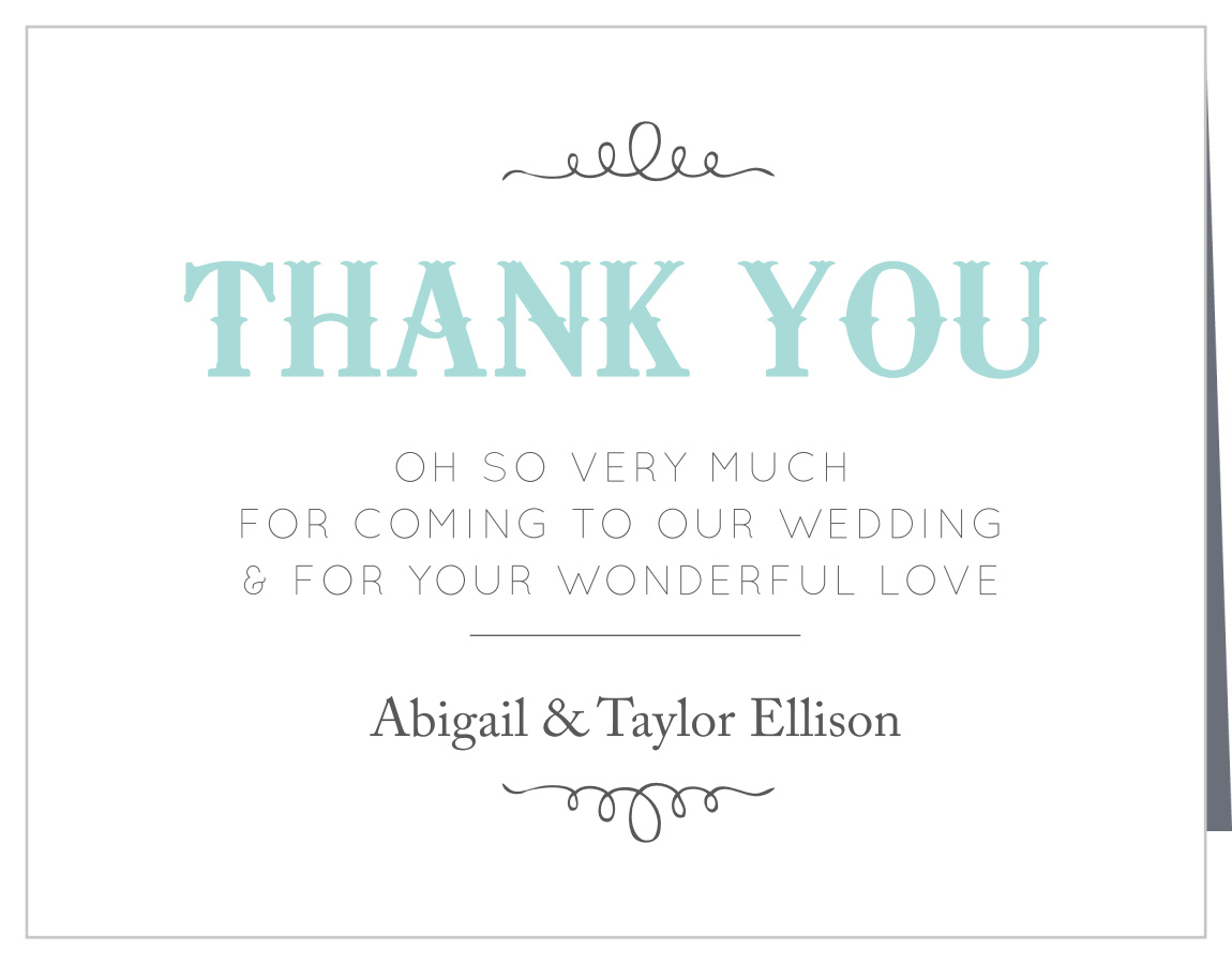 Dotted Flourish Wedding Thank You Cards