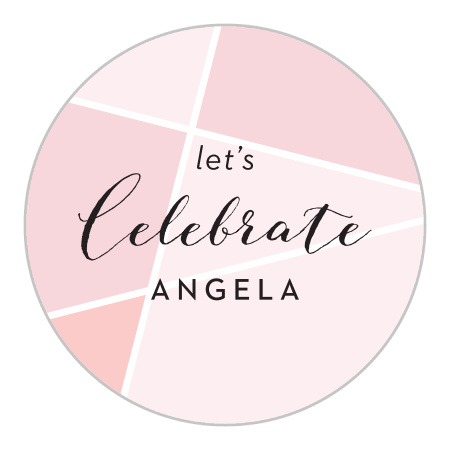 Geometric Color Bridal Shower Stickers
