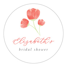 Personalize your envelopes with our Darling Peonies Bridal Shower Stickers!