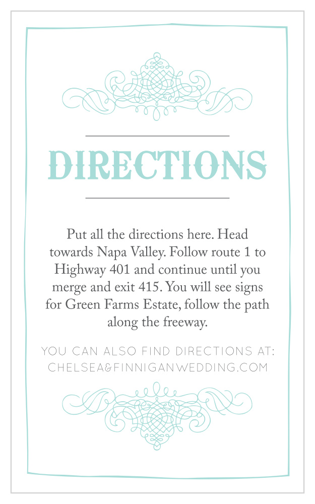 Dotted Flourish Direction Cards