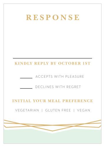 Ensure that your wedding is properly planned out for with our Modern Simplicity Response Cards!