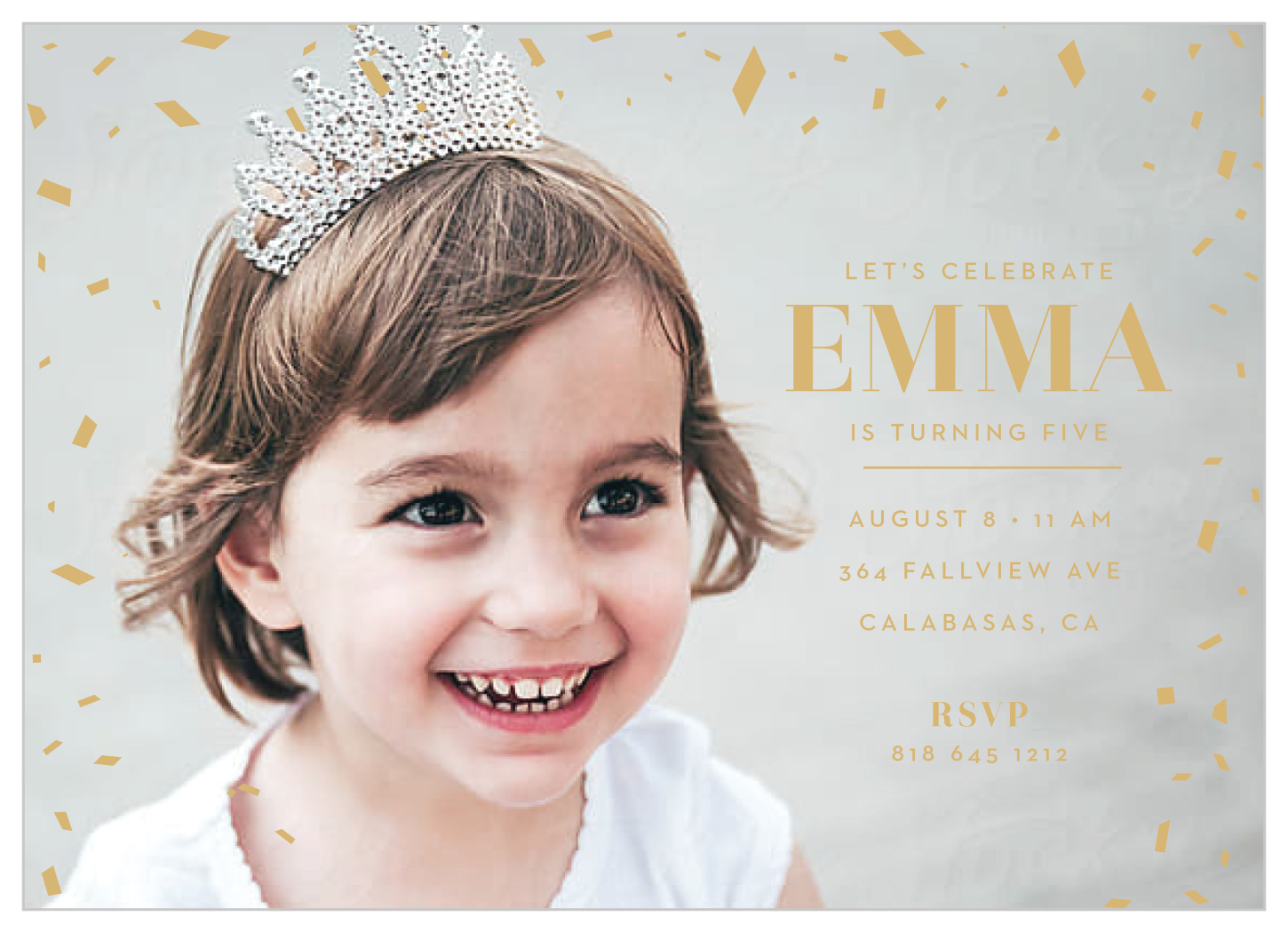 Fairy Confetti Children's Birthday Invitations