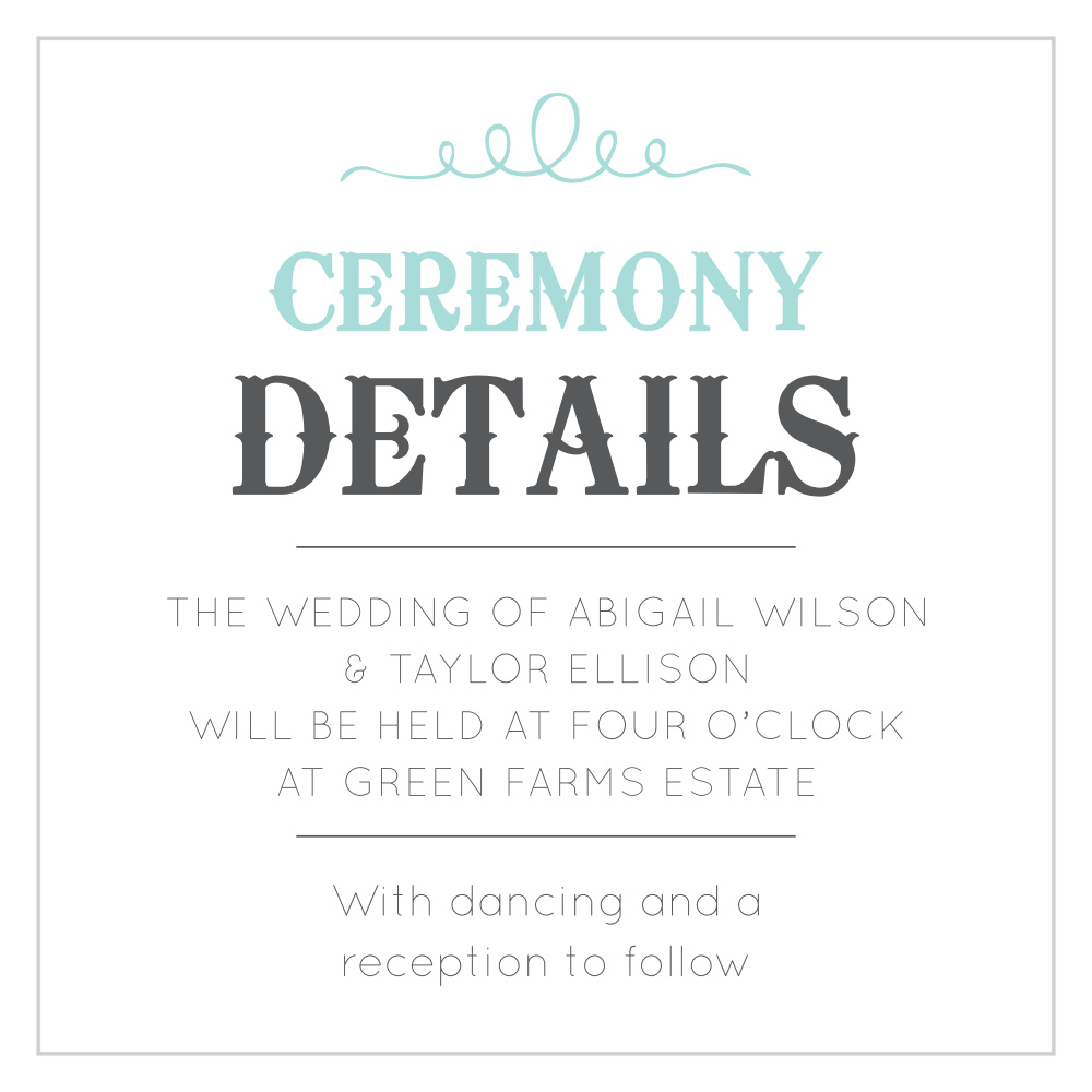 Dotted Flourish Ceremony Cards