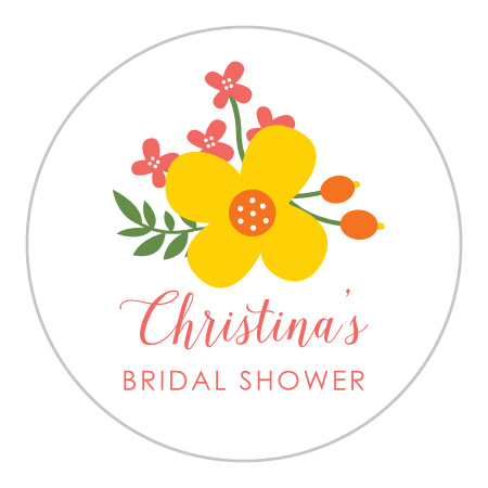 Ladies Tea Bridal Shower Stickers