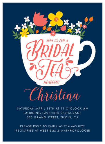 Our Ladies Tea Bridal Shower Invitations set you up for a fun and elegant affair!