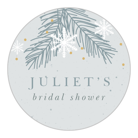 Winter Boughs Bridal Shower Stickers