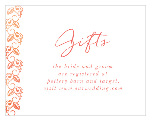 A warm, multicolored color scheme dominates the design of these Painted Love Registry Cards!
