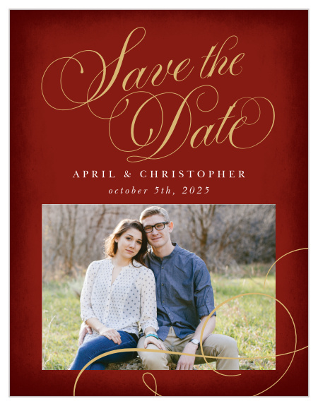 The eye-catching design of our Eternal Love Save the Date Magnets is the perfect representation of you and your special one.