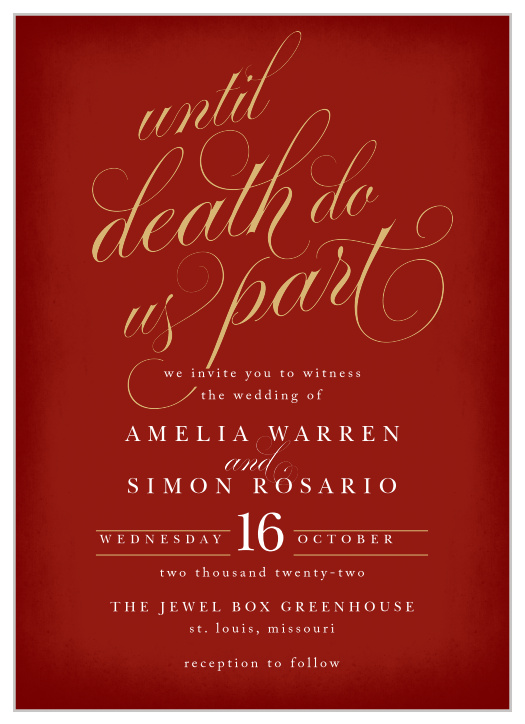 Ensure you are surrounded by people you care for most with our Eternal Love Wedding Invitations.
