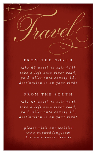 Our Eternal Love Direction Cards embody an elegant design that you and your guests will love.