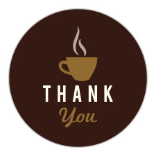 Decorate your stationery and seal your envelopes with the lovely, simple styling of our Love is Brewing Bridal Shower Stickers. A dual-colored "thank you" forms the primary focus of the card as a result of the first word's bright white coloration, while a steaming cup of coffee is illustrated just above for a warm nod to the design of the rest of your bridal shower suite.