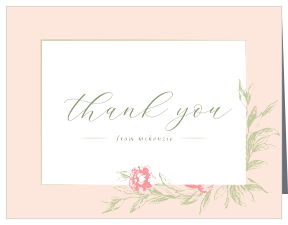 Our Peony Frame Bridal Shower Thank You Cards will wow your guests!