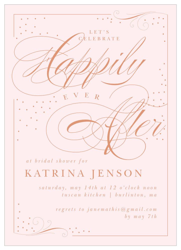 Happy Forever Bridal Shower Invitations