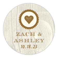 Treat your guests with a memento of your celebration with our Wooden Salut Bridal Shower Stickers!