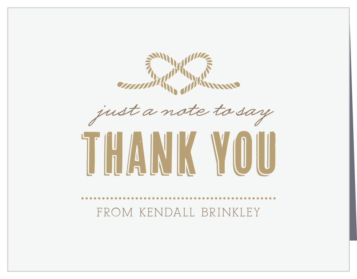 Heart Knot Bridal Shower Thank You Cards