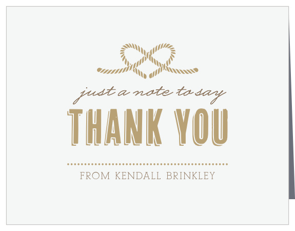 If you had a great time celebrating at your shower, why not thank your friends and family with the Heart Knot Bridal Shower Thank You Cards?