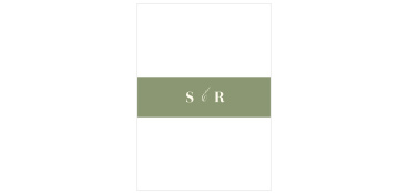 The colors of our Vines & Leaves Wedding Belly Bands match the greenery on our complimentary wedding invitations.  