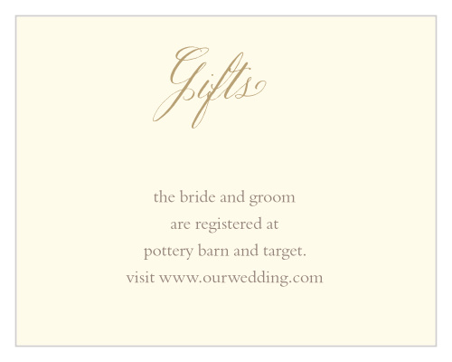 You will surely be needing some new items to start out your new life together as a couple, and our Vines & Leaves Registry Cards ensure that you'll get some great gifts.