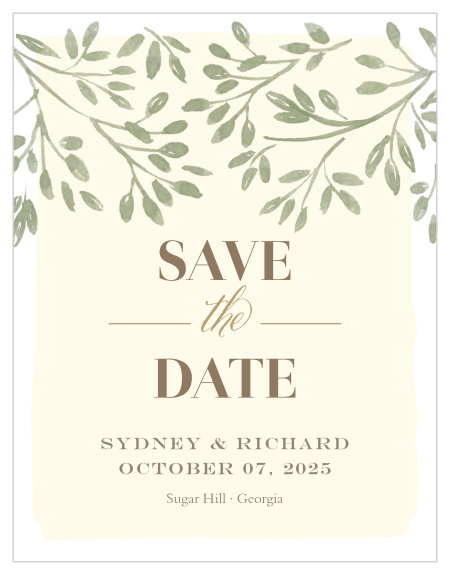 Our Vines & Leaves Save-the-Date Cards are the perfect way to highlight the love that has continued to grow and flourish between you and your partner.