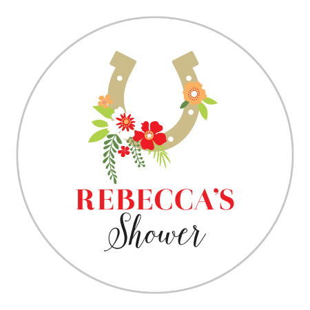 Kentucky Derby Bridal Shower Stickers