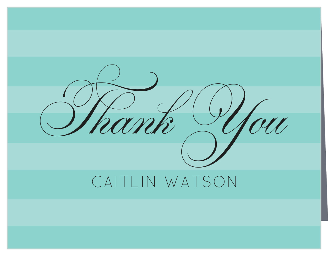 Breakfast Blue Bridal Shower Thank You Cards