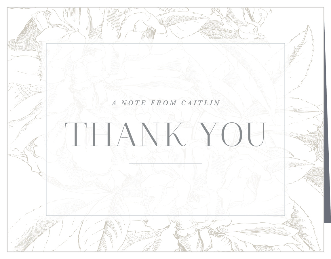 Pretty Peonies Bridal Shower Thank You Cards
