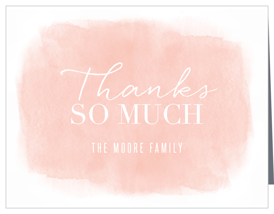 Soft Paint Bridal Shower Thank You Cards