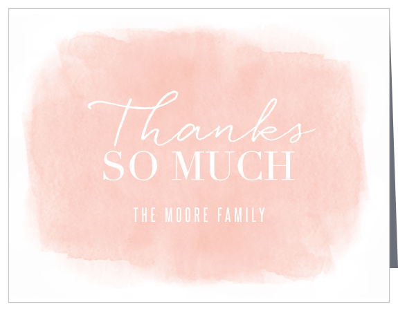 Express thanks to your guests with our Soft Paint Bridal Shower Thank You Cards.