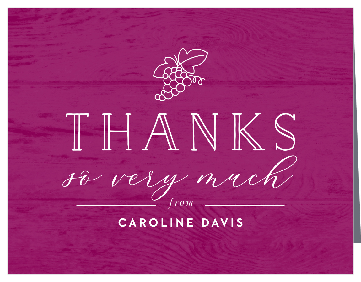 Time for Wine Bridal Shower Thank You Cards